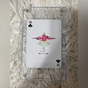 Louis Vuitton Murakami Monogram Playing Card - Queen Of Clubs with COA & Case